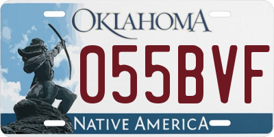 OK license plate 055BVF
