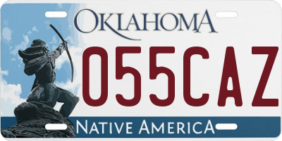 OK license plate 055CAZ