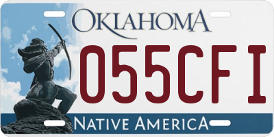 OK license plate 055CFI