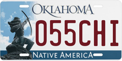 OK license plate 055CHI