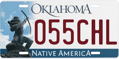 OK license plate 055CHL