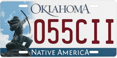 OK license plate 055CII