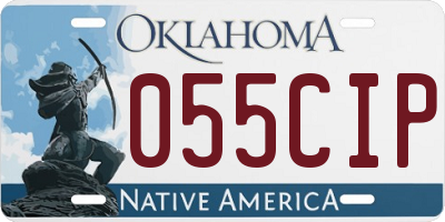 OK license plate 055CIP