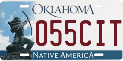 OK license plate 055CIT