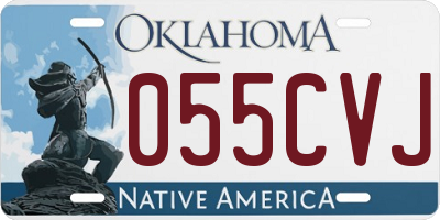 OK license plate 055CVJ