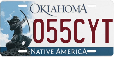OK license plate 055CYT