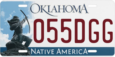 OK license plate 055DGG