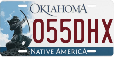 OK license plate 055DHX