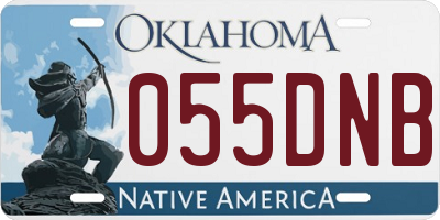 OK license plate 055DNB