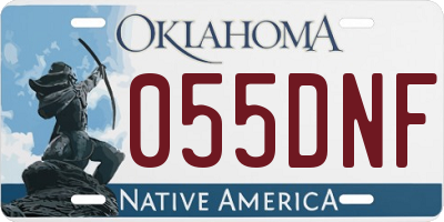 OK license plate 055DNF