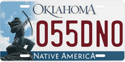 OK license plate 055DNO