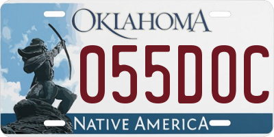 OK license plate 055DOC