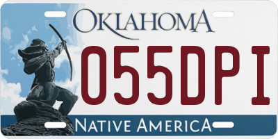 OK license plate 055DPI