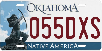 OK license plate 055DXS