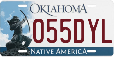 OK license plate 055DYL