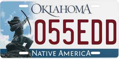 OK license plate 055EDD