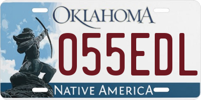 OK license plate 055EDL