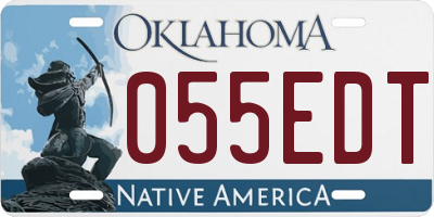 OK license plate 055EDT