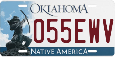 OK license plate 055EWV