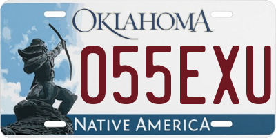 OK license plate 055EXU