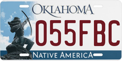 OK license plate 055FBC