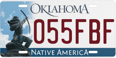 OK license plate 055FBF
