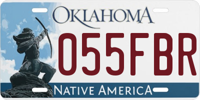OK license plate 055FBR