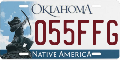 OK license plate 055FFG