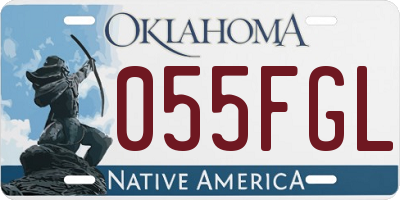 OK license plate 055FGL