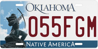 OK license plate 055FGM