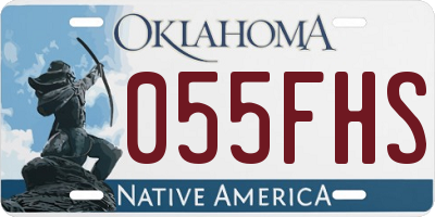 OK license plate 055FHS