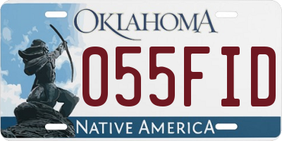 OK license plate 055FID