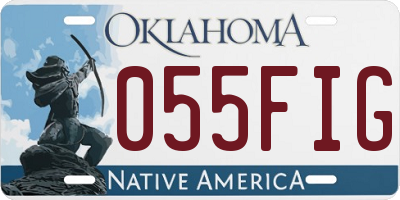 OK license plate 055FIG
