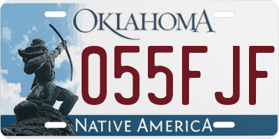OK license plate 055FJF