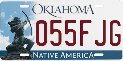 OK license plate 055FJG