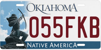 OK license plate 055FKB