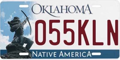 OK license plate 055KLN