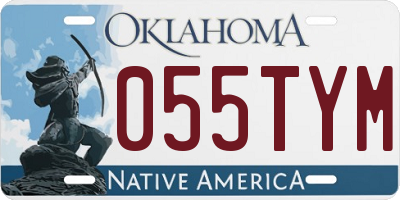 OK license plate 055TYM