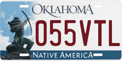 OK license plate 055VTL