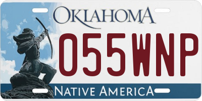 OK license plate 055WNP