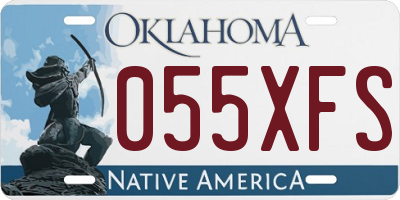 OK license plate 055XFS