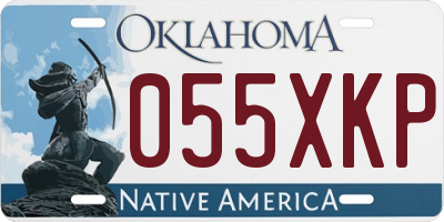 OK license plate 055XKP