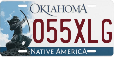 OK license plate 055XLG