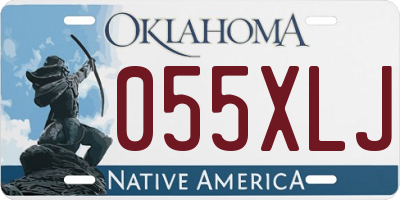 OK license plate 055XLJ