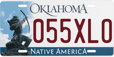 OK license plate 055XLO