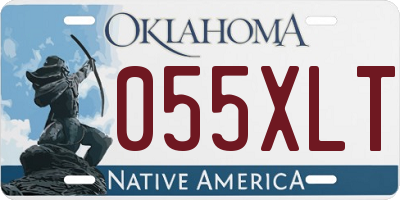 OK license plate 055XLT