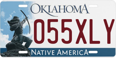 OK license plate 055XLY