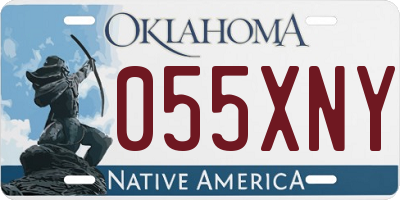 OK license plate 055XNY