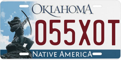 OK license plate 055XOT