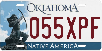 OK license plate 055XPF